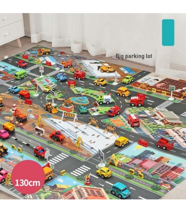 Детска постелка за игра-килим с писта-размери 130х100см - 7 модела