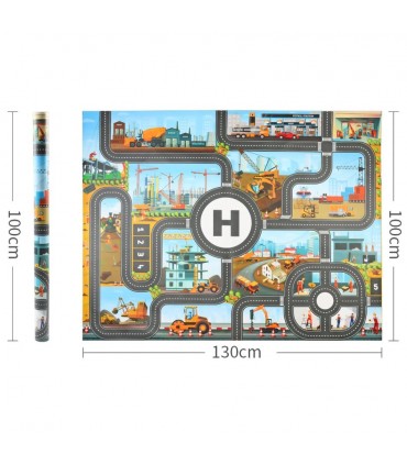 Детска постелка за игра-килим с писта-размери 130х100см - 7 модела