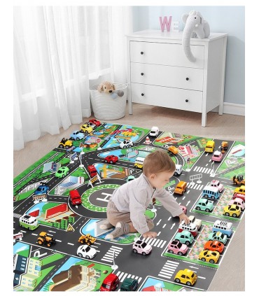 Детска постелка за игра-килим с писта-размери 130х100см - 7 модела