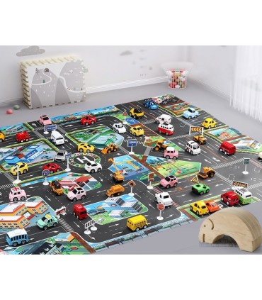 Детска постелка за игра-килим с писта-размери 130х100см - 7 модела