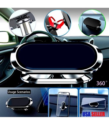 Малка магнитна стойка за телефон за кола с въртяща се основа