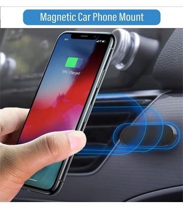 Малка магнитна стойка за телефон за кола с въртяща се основа