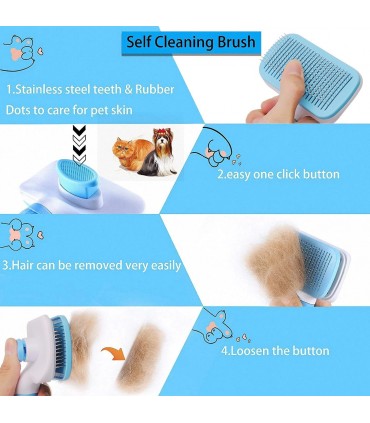 Самопочистваща се четка за кучета и котки