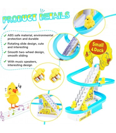 Играчка патета катерещи се по ескалатор и пързалка