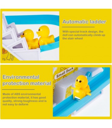 Играчка патета катерещи се по ескалатор и пързалка