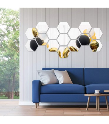 Огледални плочки хексагони