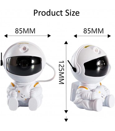 Нощна лампа астронавт проектираща звезди и мъглявини