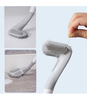 Силиконова четка с Г – образна форма за почистване на тоалетната чиния