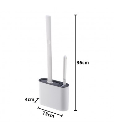 Комплект Силиконова и PVC четка за тоалетна със стойка