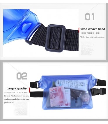 Водоустойчива калъф чанта за телефони и документи с презрамка за кръст