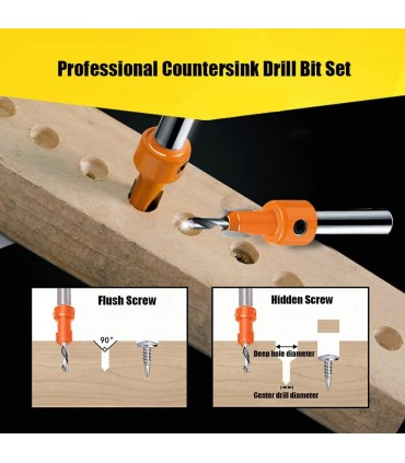 5 броя свредло за дърво със зекер фреза