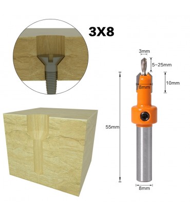 5 броя свредло за дърво със зекер фреза