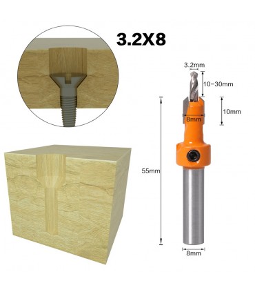 5 броя свредло за дърво със зекер фреза