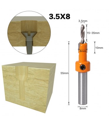 5 броя свредло за дърво със зекер фреза