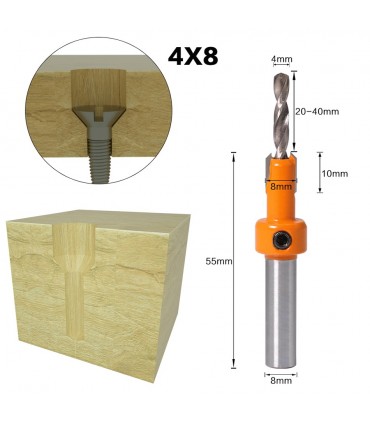 5 броя свредло за дърво със зекер фреза