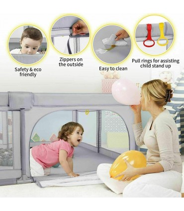 Голяма кошара за игра за бебе с размери 1.8 x 2 метра