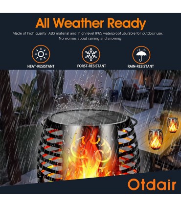 Соларна лампа тип факла с пламък за градина