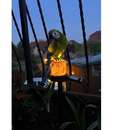 Градинска соларна лампа Папагал