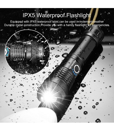 Мощен лед фенер 8000 лумен POLICE, USB, акумулаторен, зуум, водоустойчив