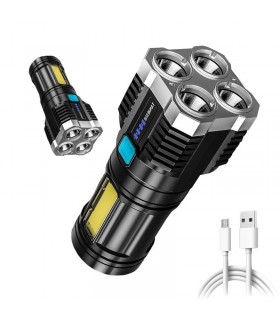 Мощен LED фенер с 4 Диода 1000 лумена