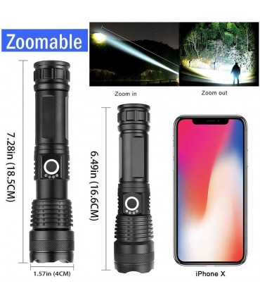 Мощен лед фенер 8000 лумен POLICE, USB, акумулаторен, зуум, водоустойчив