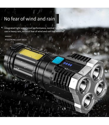 Мощен LED фенер с 4 Диода 1000 лумена