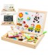 Магнитна дървена дъска с пъзел 3 в 1 Ферма