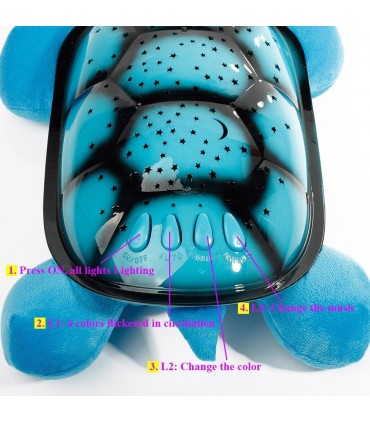 Детска нощна лампа костенурка съзвездия - Голяма