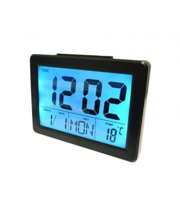 Настолен часовник с термометър, календар и гласов контрол
