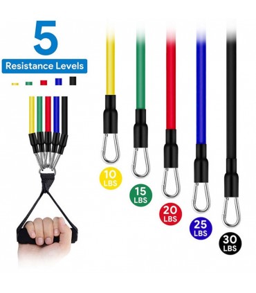 Тренировъчни ластици 11 части с натоварване до 45.3кг