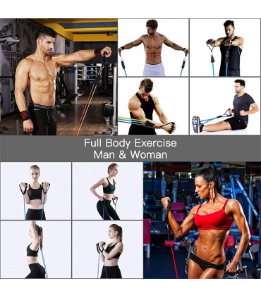 Тренировъчни ластици 11 части с натоварване до 45.3кг