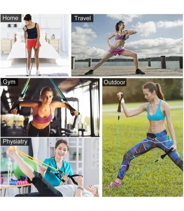 Тренировъчни ластици 11 части с натоварване до 45.3кг