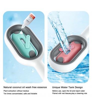 Двустранна силиконова четка с резервоар за вода за премахване на мъртва козина