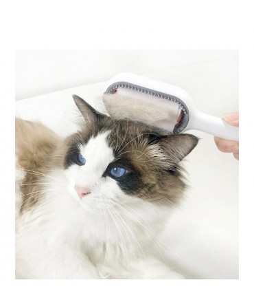 Двустранна силиконова четка с резервоар за вода за премахване на мъртва козина