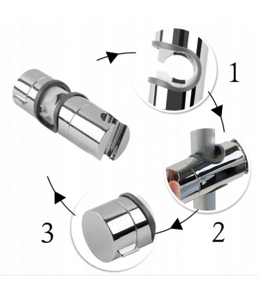 Подвижен държач за душ слушалка - за тръба