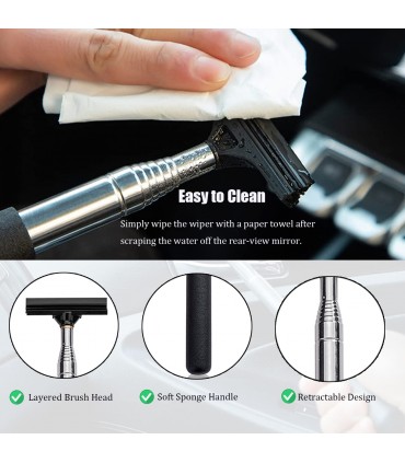 Телескопична мини чистачка за страничните огледала за кола