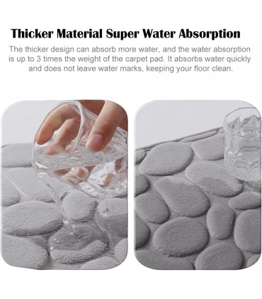 Мемори килимче за баня с шарка на камъчета