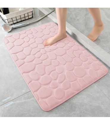 Мемори килимче за баня с шарка на камъчета