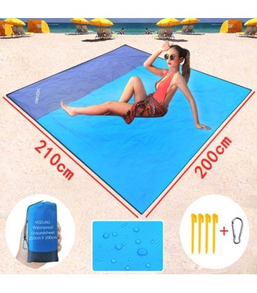 Постелка за плаж незадържаща пясък - 210x100см