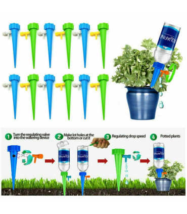 Комплект за капково напояване на саксии и растения с бутилки - 6 броя