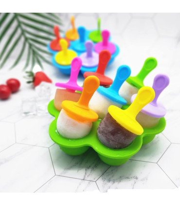 Силиконова форма за направа на ледени близалки, сладолед, плодов десерт