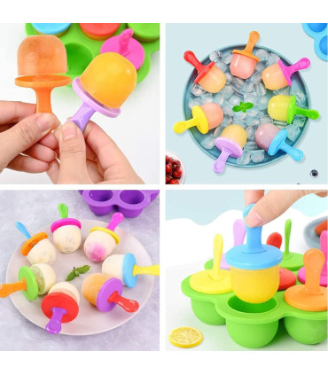 Силиконова форма за направа на ледени близалки, сладолед, плодов десерт