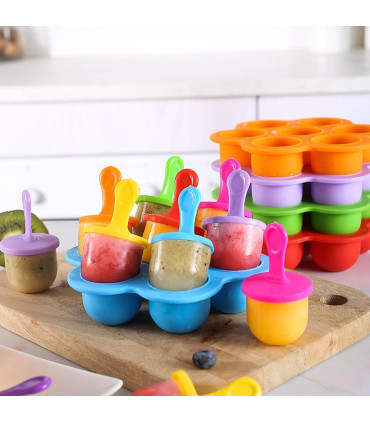 Силиконова форма за направа на ледени близалки, сладолед, плодов десерт