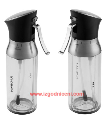 Спрей бутилка за олио и оцет 2в1 с две отделения