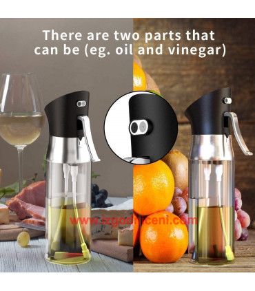 Спрей бутилка за олио и оцет 2в1 с две отделения