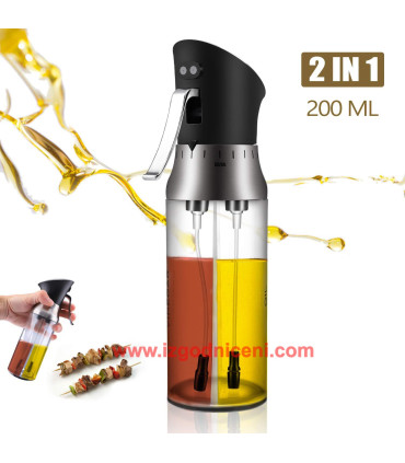 Спрей бутилка за олио и оцет 2в1 с две отделения