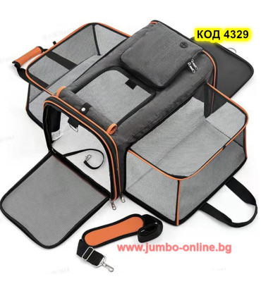 Разширяема раница за транспортиране на домашни любимци, куче, котка