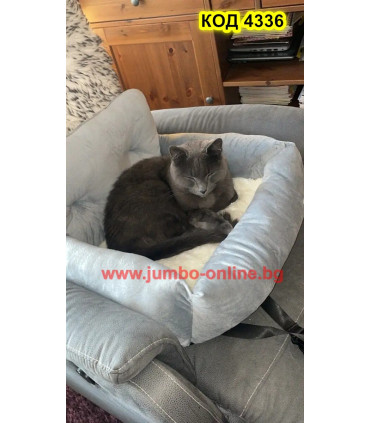 Столче за автомобил за малки кучета и легло 2 в 1