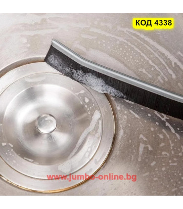 Тясна четка с твърд косъм за почистване на пролуки и труднодостъпни места