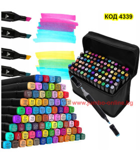 Евтини алкохолни маркери за рисуване комплект 80 броя